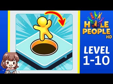 Hole People Level 1-10 Solution Walkthrough